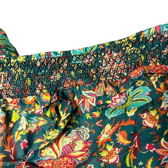 Sundance Green Floral Riya Beach Cinchable Harem  Pants XL (2787) - Picture 7 of 7
